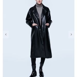 Lit Unisex Dropped Shoulders Notched Lapel Coat